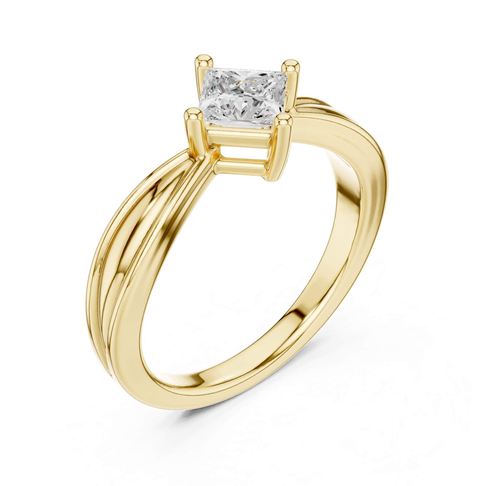 Gold Blissful Unity Promise Ring Right View
