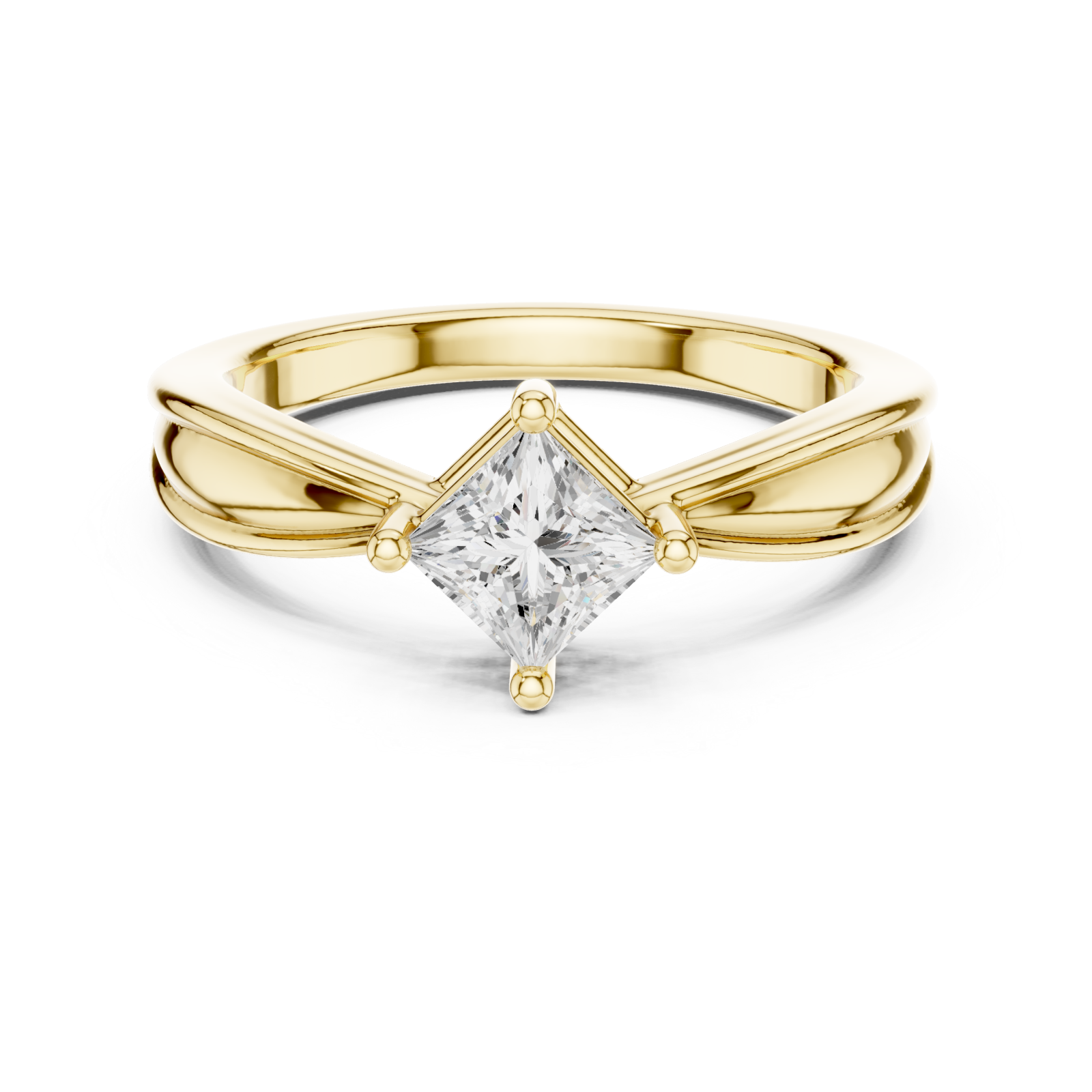  Gold Blissful Unity Promise Ring Front View