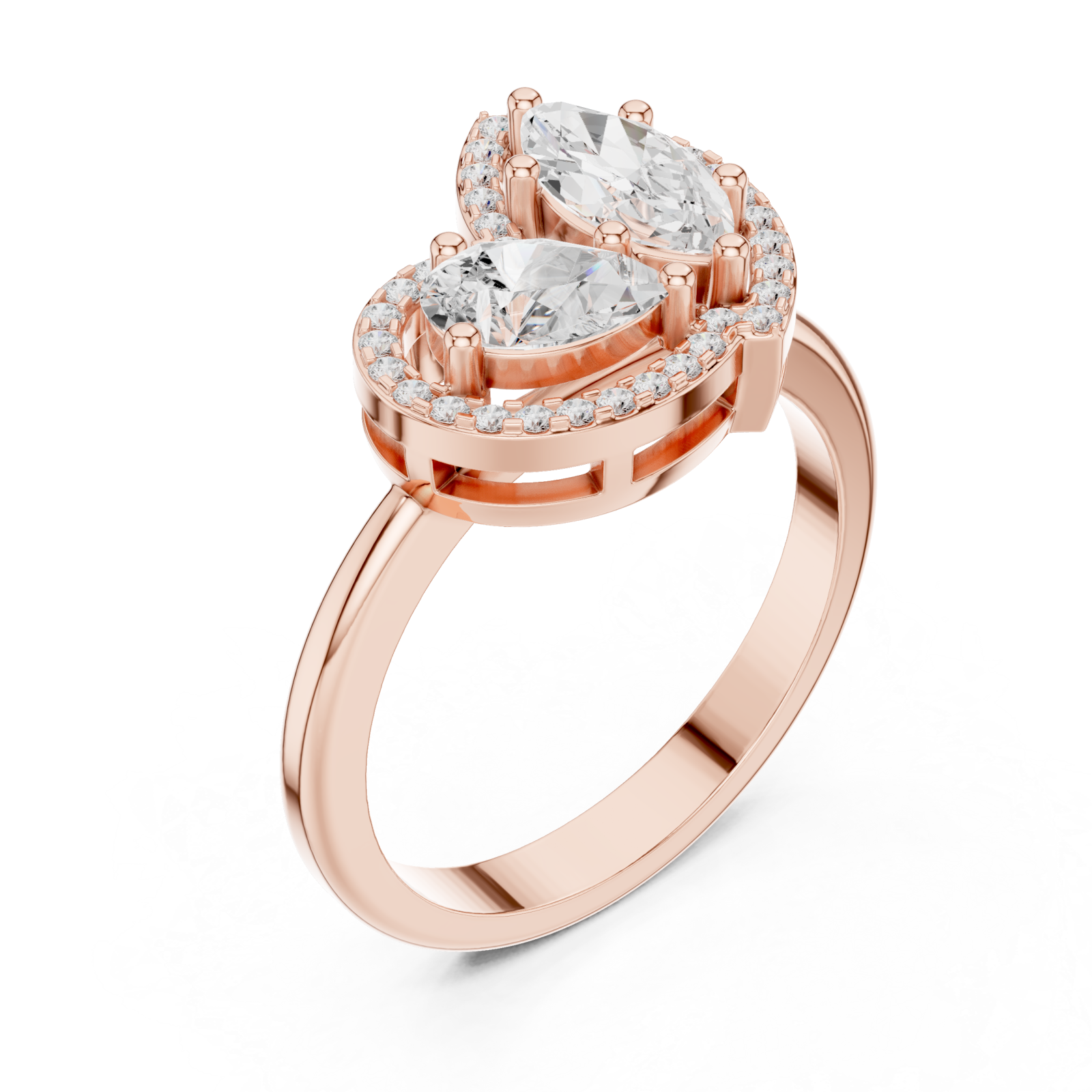  Rose Gold Embrace Blossom Statement Band Right View