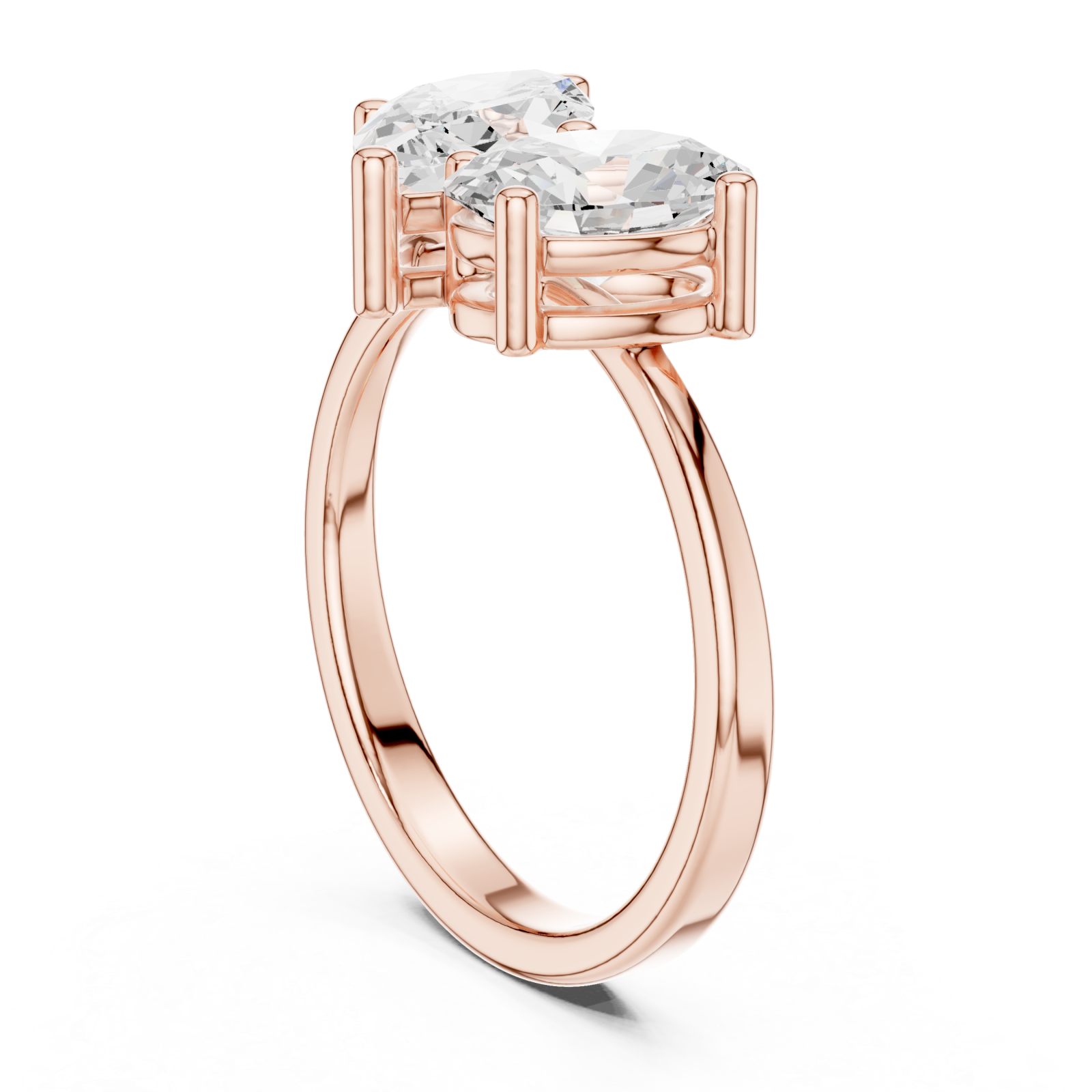  Rose Gold Infinite Radiance Overlap Ring Left View