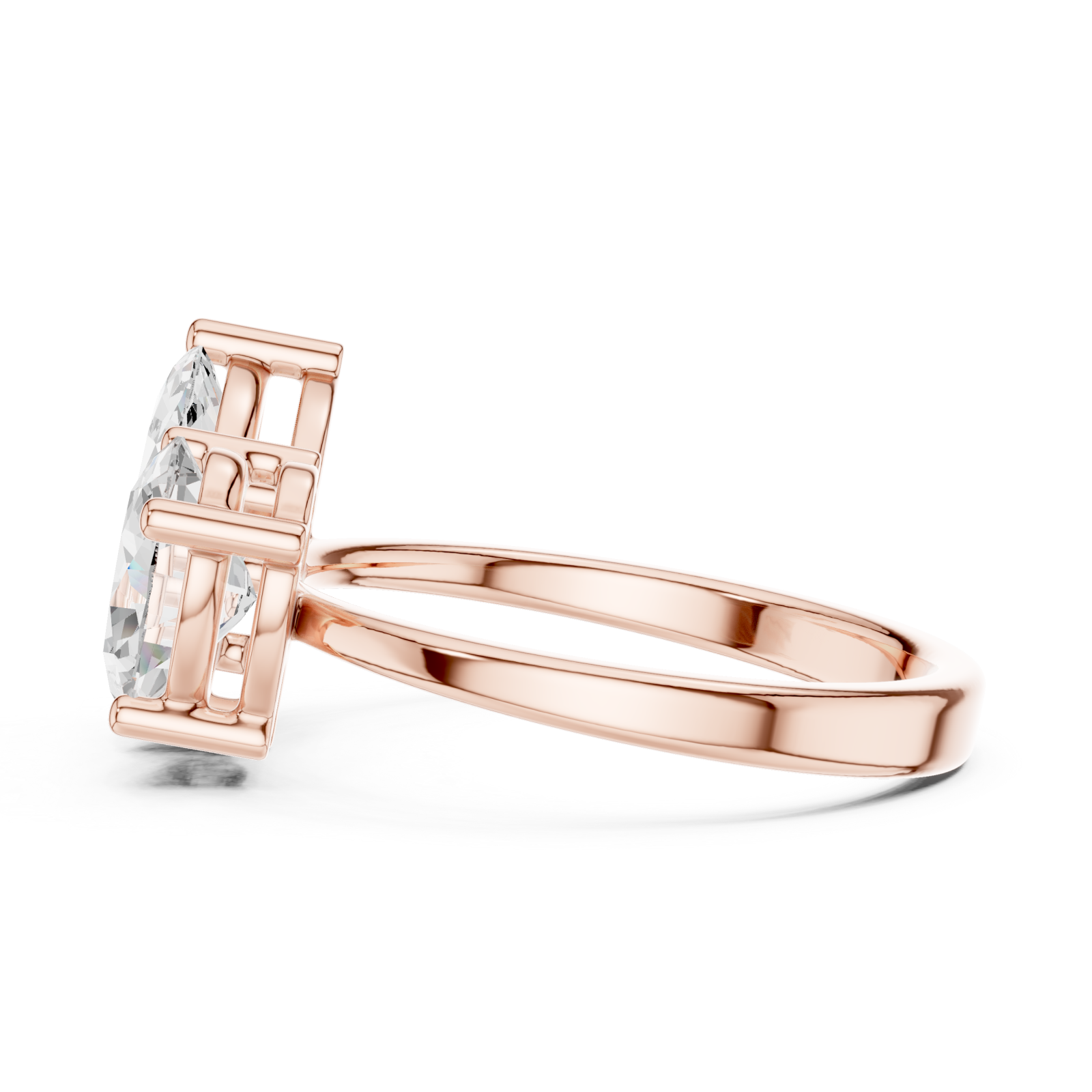  Rose Gold Infinite Radiance Overlap Ring Side View