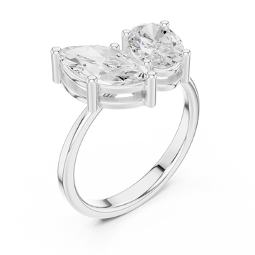  White Gold Infinite Radiance Overlap Ring Right View
