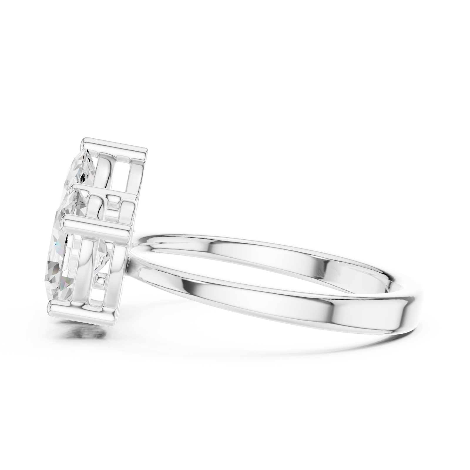  White Gold Infinite Radiance Overlap Ring Side View