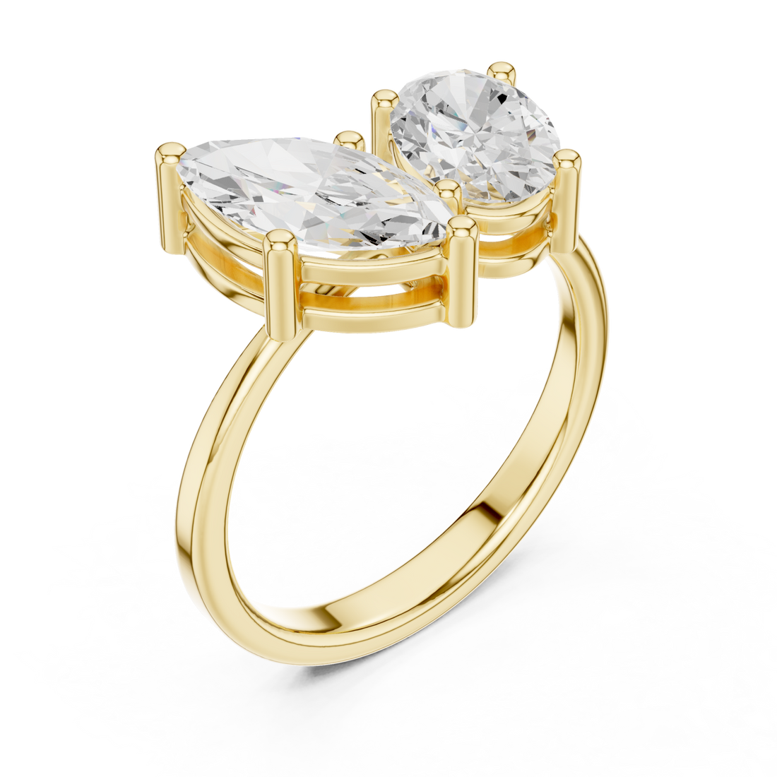 Gold Infinite Radiance Overlap Ring Right View