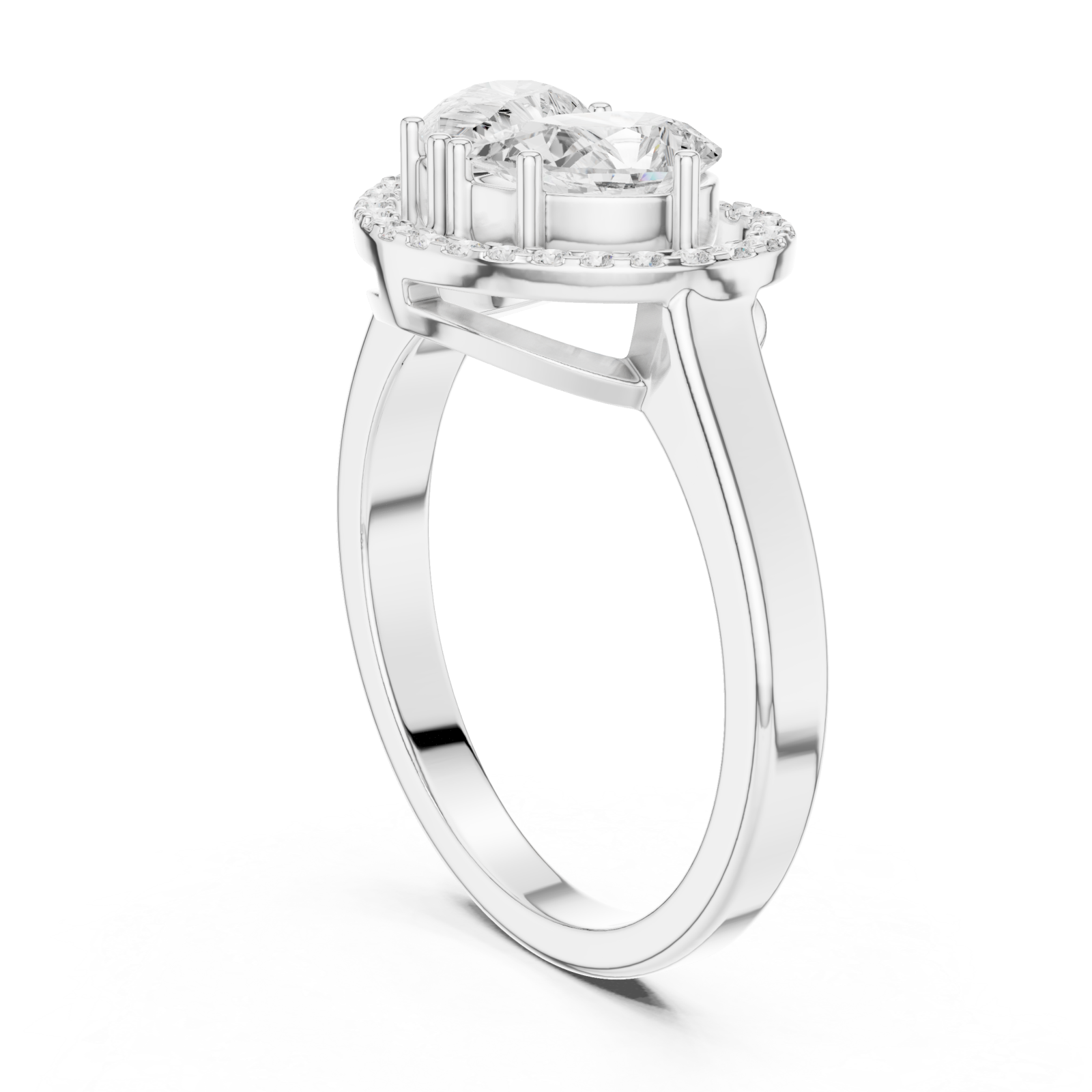  White Gold Eternal Bond Refined Keepsake Band Left View