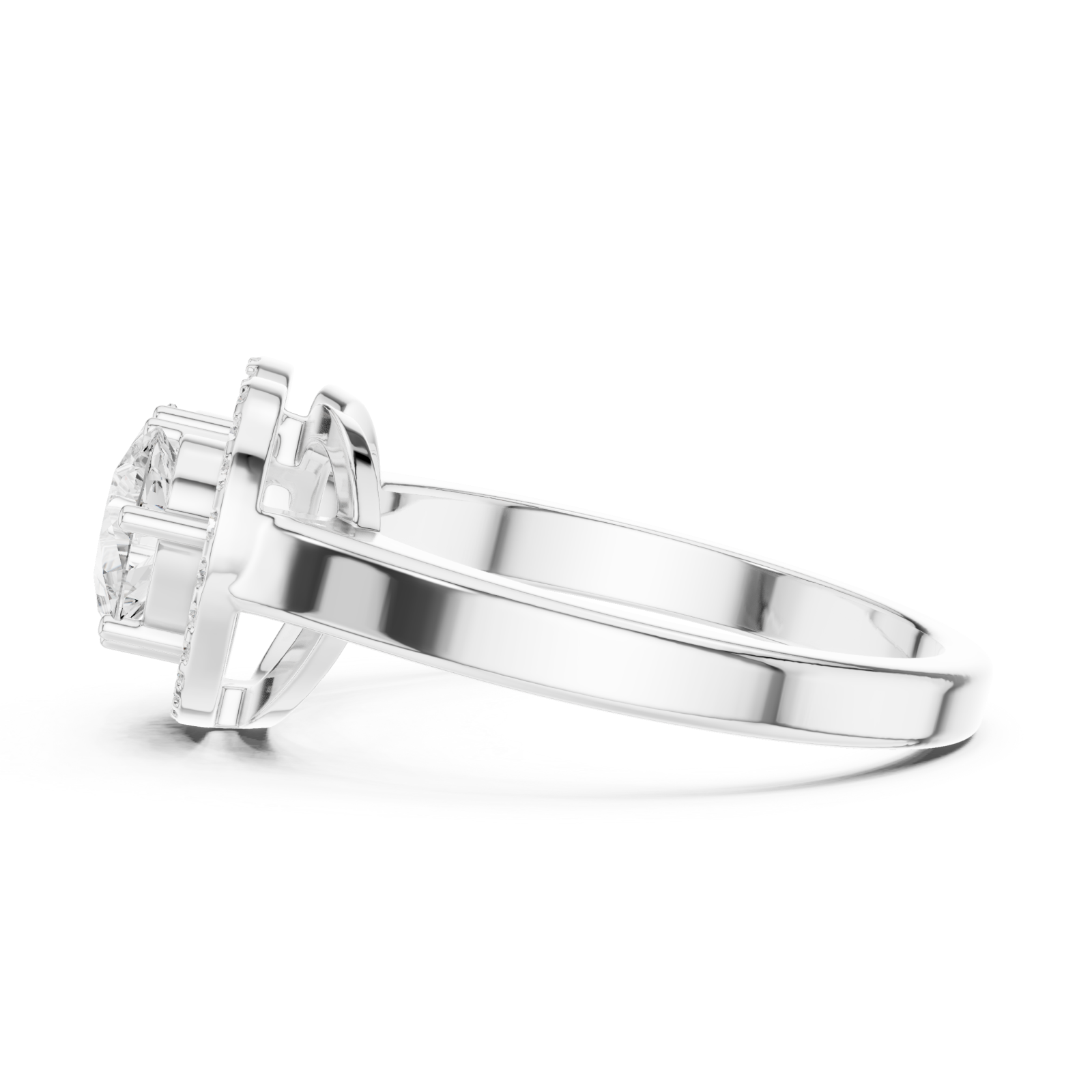  White Gold Eternal Bond Refined Keepsake Band Side View