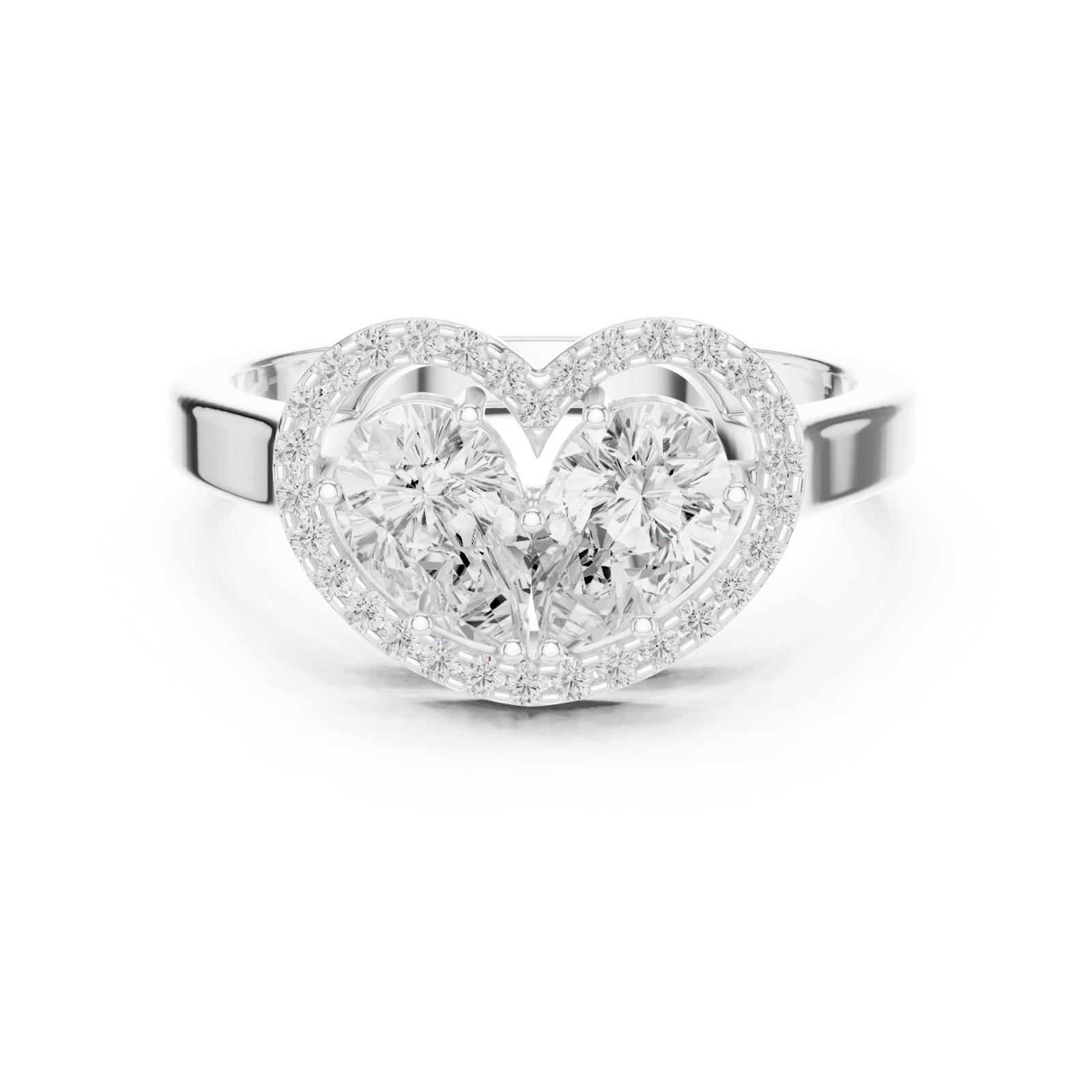 White Gold Eternal Bond Refined Keepsake Band Front View