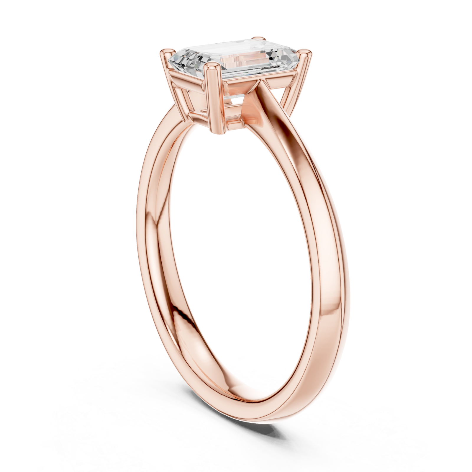  Rose Gold Radiant Embrace Serenity Band Left View