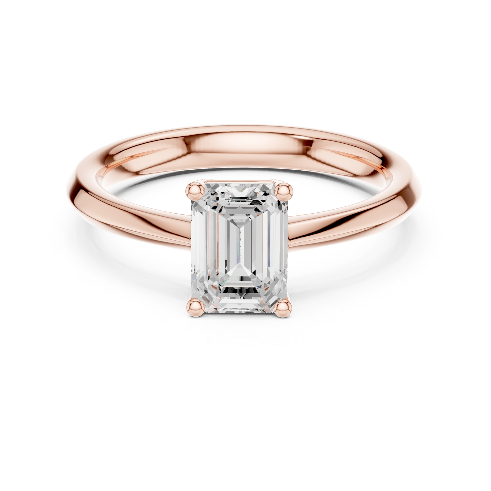  Rose Gold Radiant Embrace Serenity Band Front View