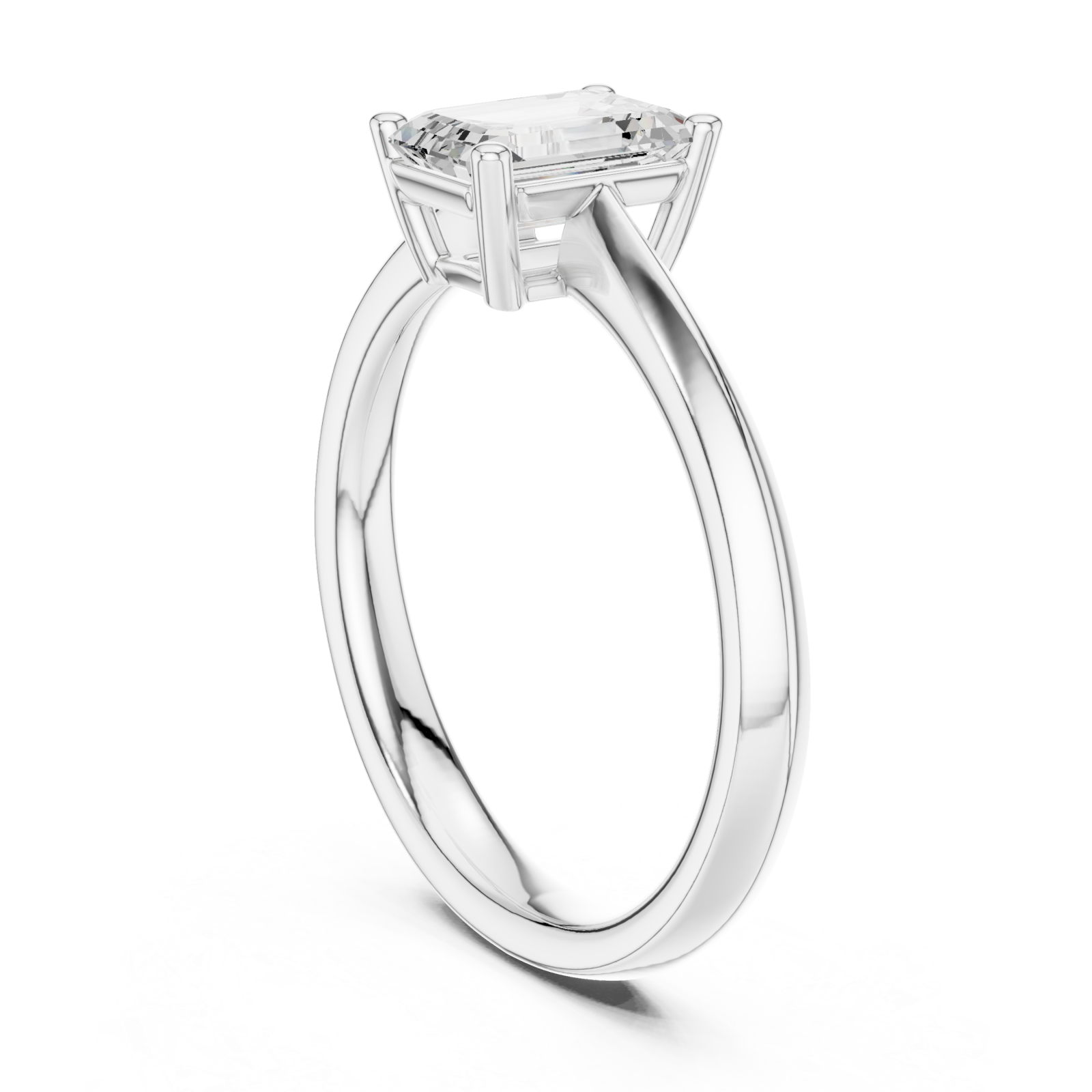  White Gold Radiant Embrace Serenity Band Left View