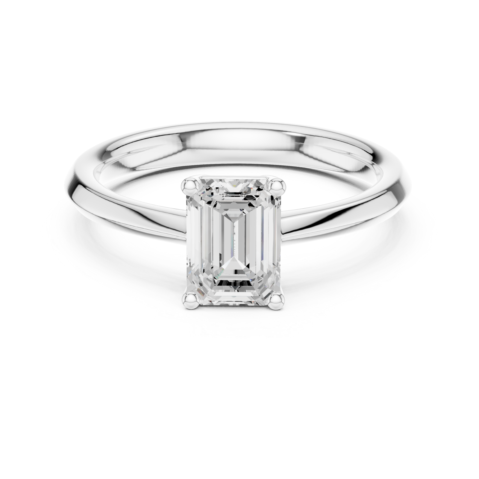  White Gold Radiant Embrace Serenity Band Front View