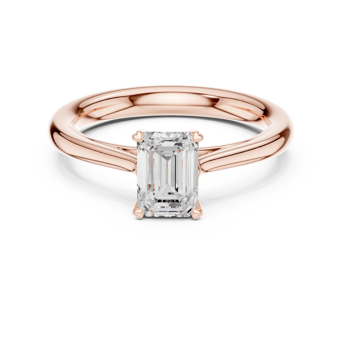  Rose Gold Classic Whisper Solitaire Ring Right View