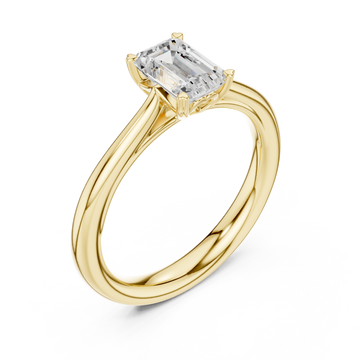 Gold Classic Whisper Solitaire Ring Right View