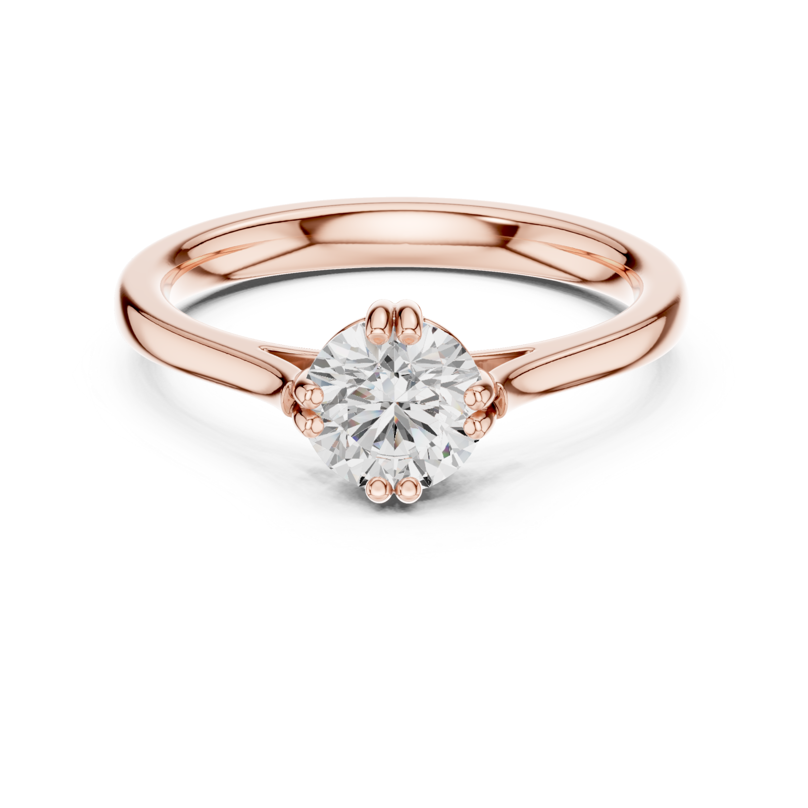  Rose Gold Celestial Whisper Ring Front View