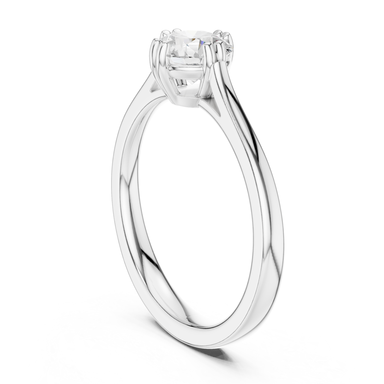  White Gold Celestial Whisper Ring Left View