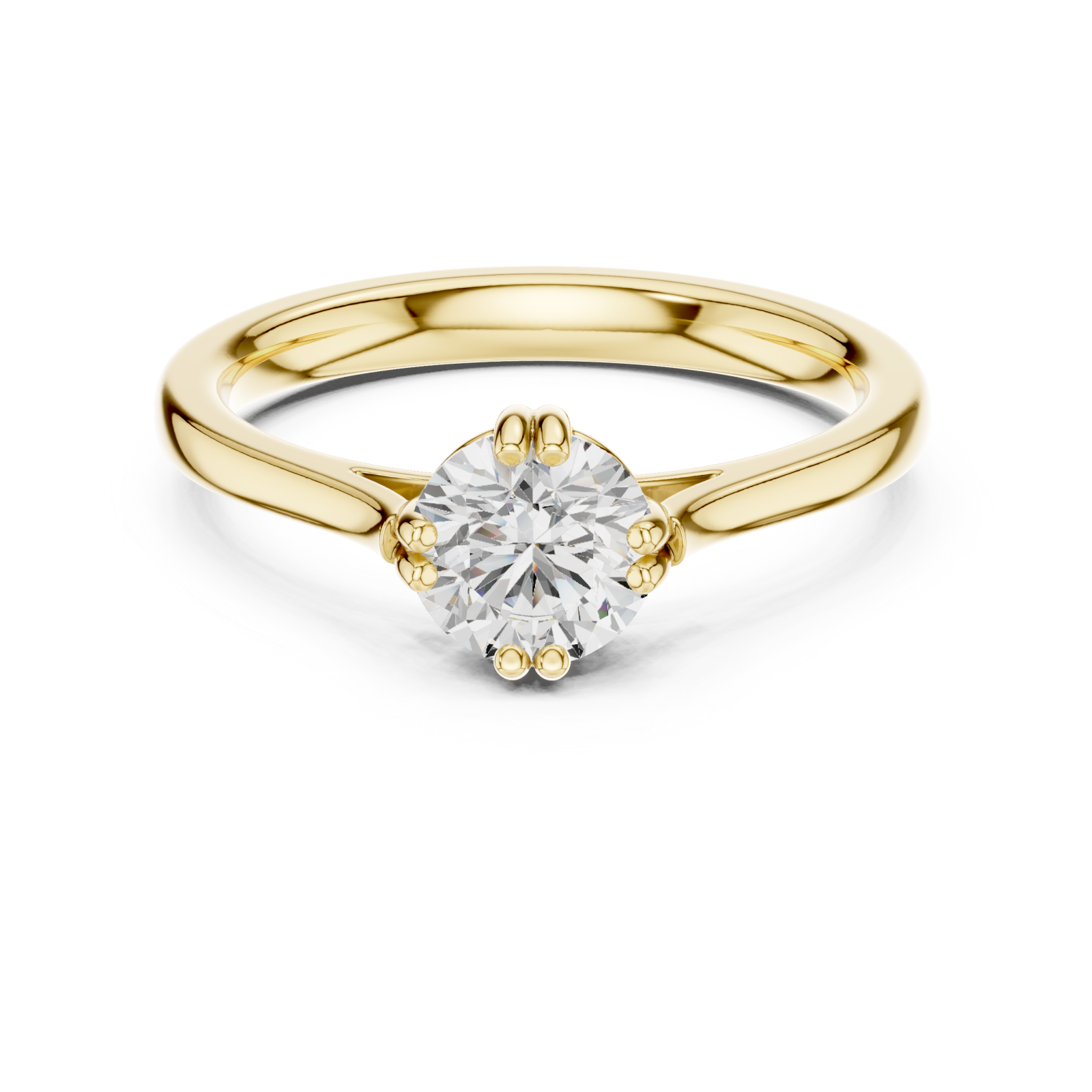  Gold Celestial Whisper Ring Front View