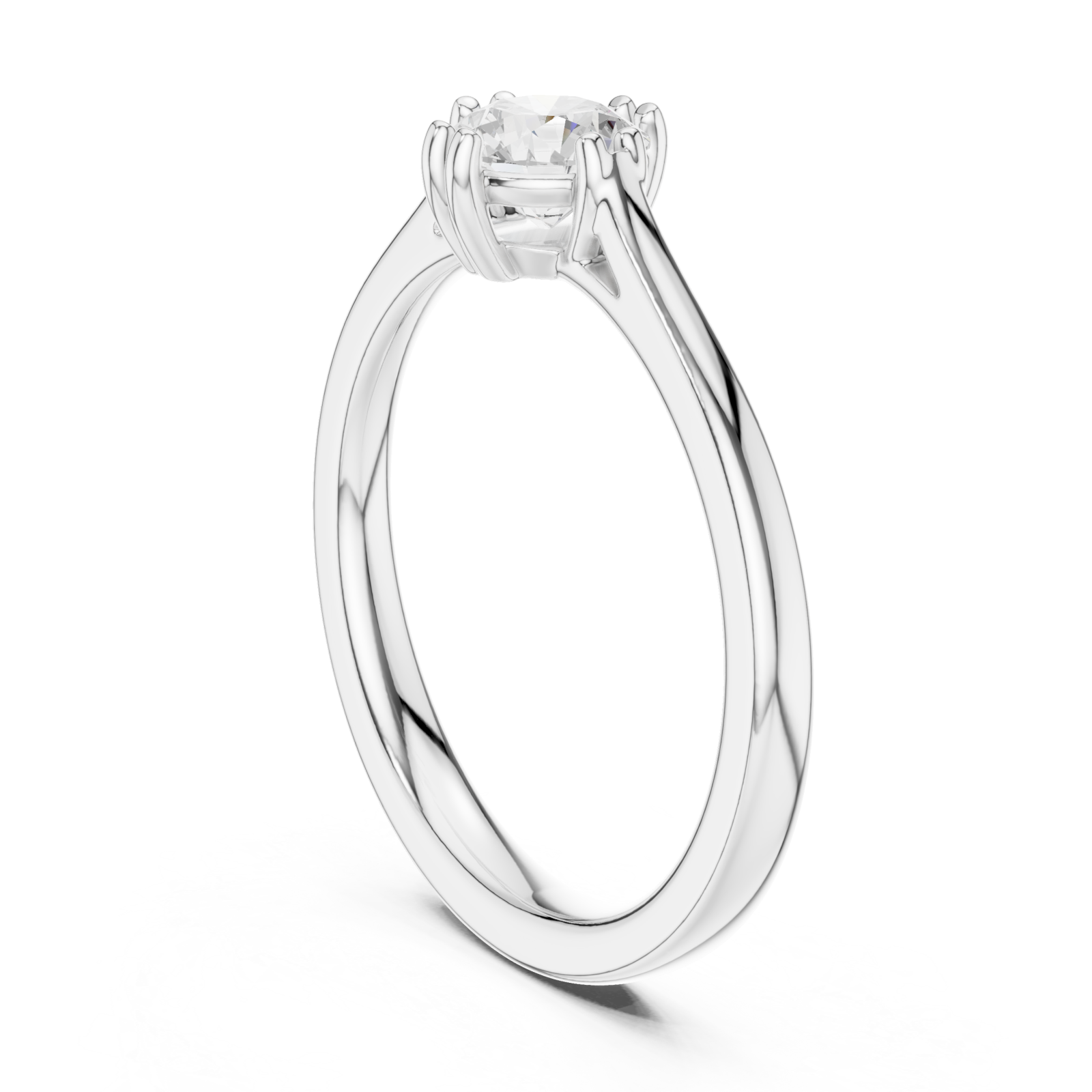 White Gold Elegant Whisper Embrace Ring Left View