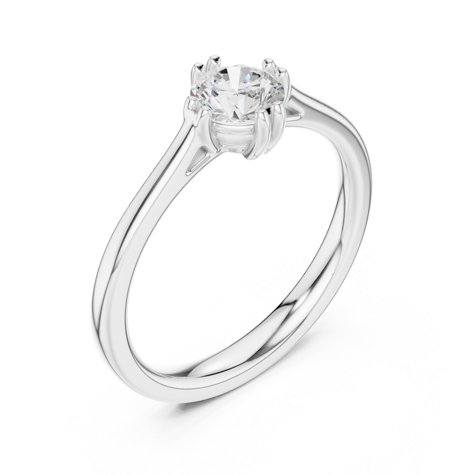  White Gold Elegant Whisper Embrace Ring Right View
