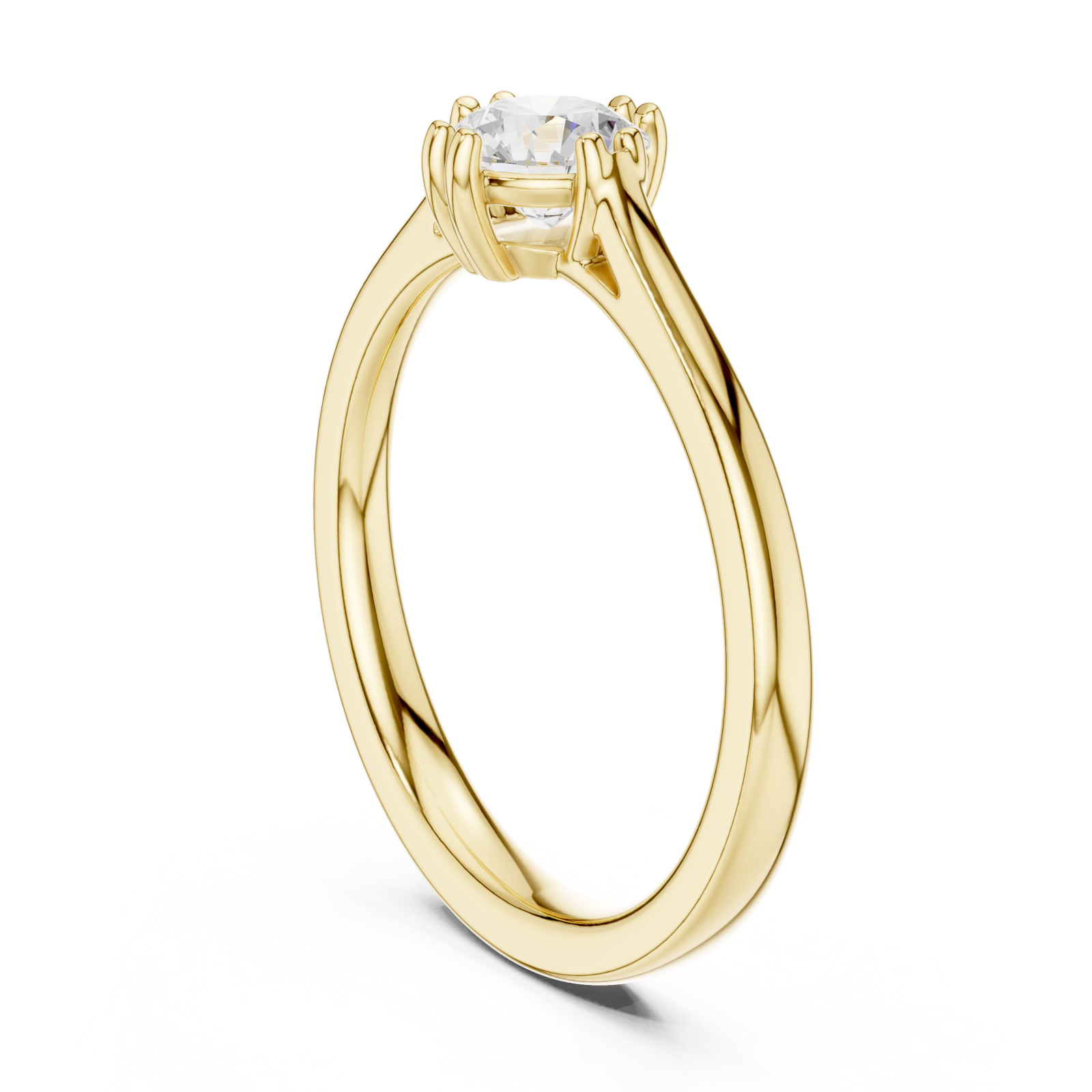  Gold Elegant Whisper Embrace Ring Left View