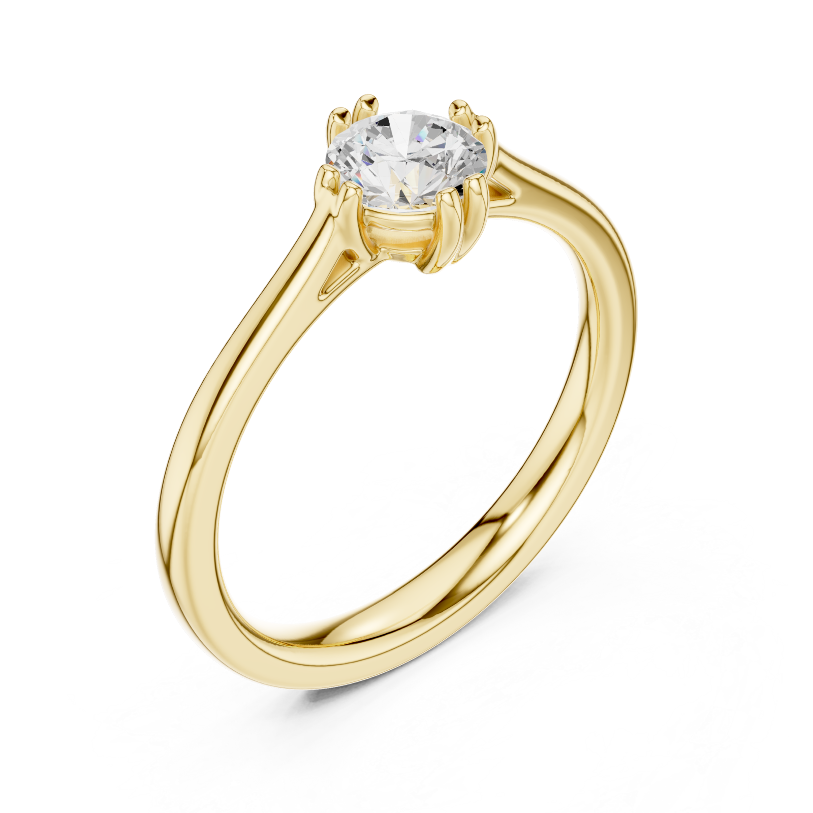 Gold Elegant Whisper Embrace Ring Right View