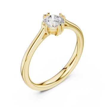 Gold Elegant Whisper Embrace Ring Right View