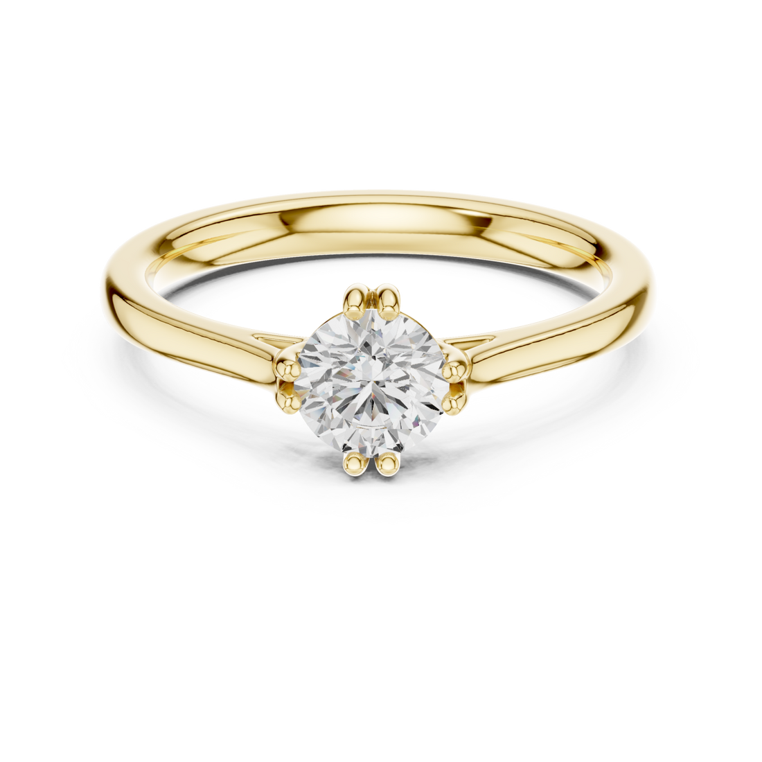 Gold Elegant Whisper Embrace Ring Right View