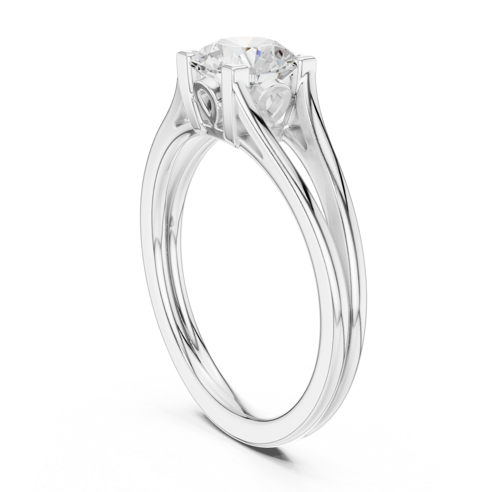 White Gold Everlight Promise Modern Ring Left View