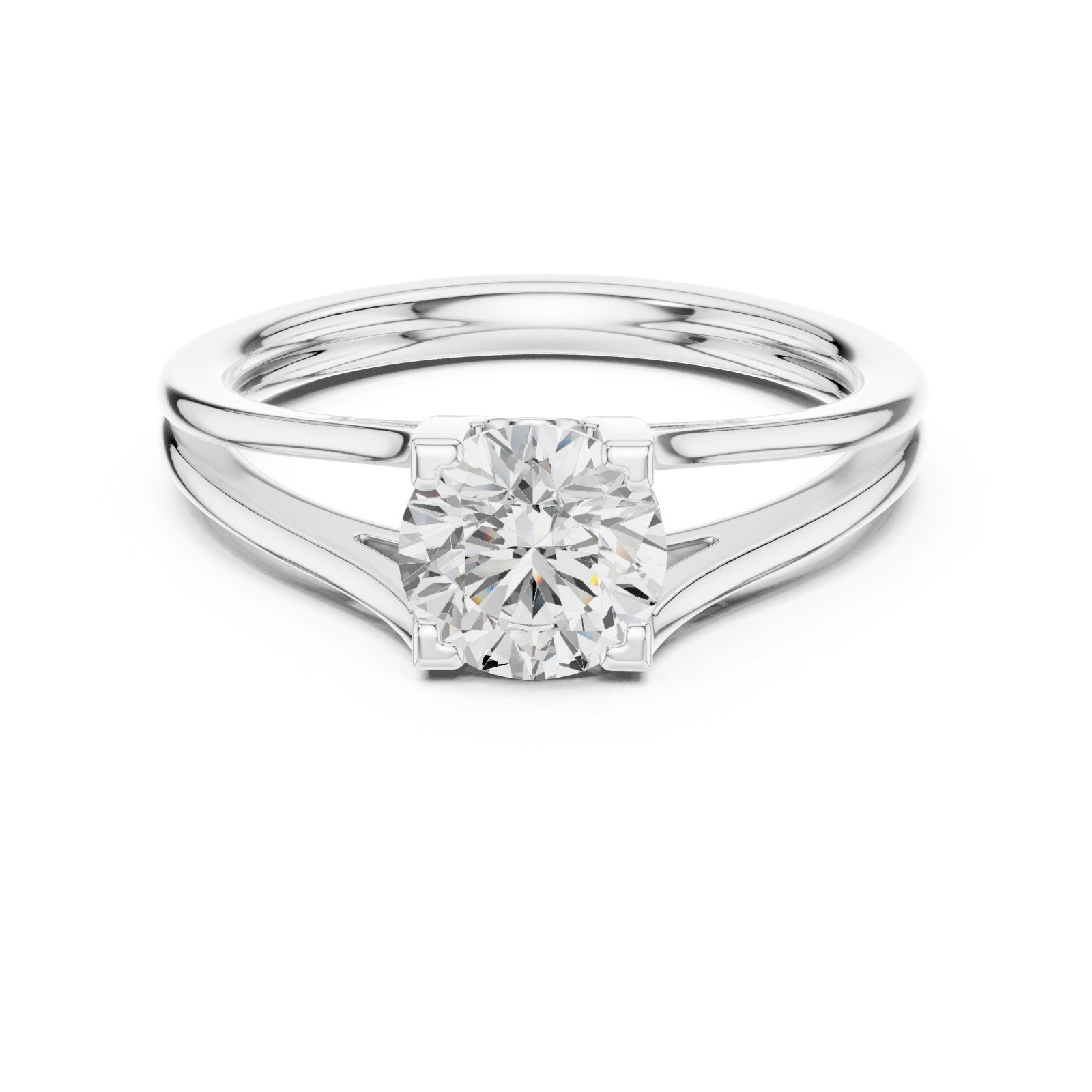  White Gold Everlight Promise Modern Ring Front View