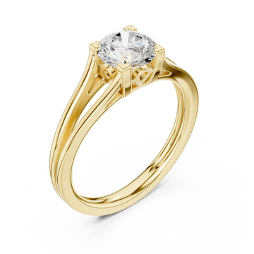 Gold Everlight Promise Modern Ring Right View