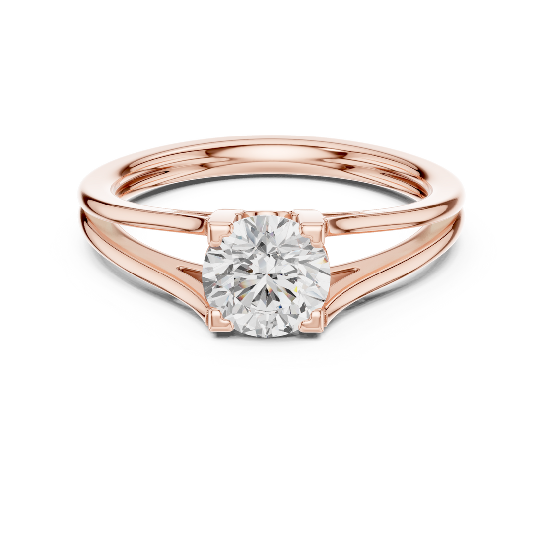  Rose Gold Celeste Grace Solitaire Ring Right View