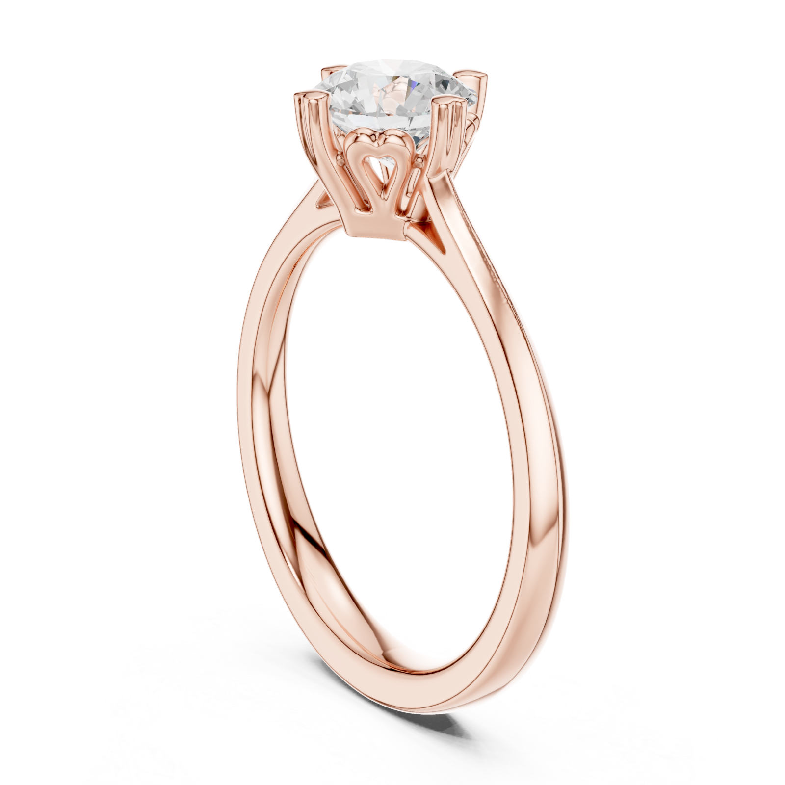  Rose Gold Everlight Embrace Classic Solitaire Engagement Ring Left View
