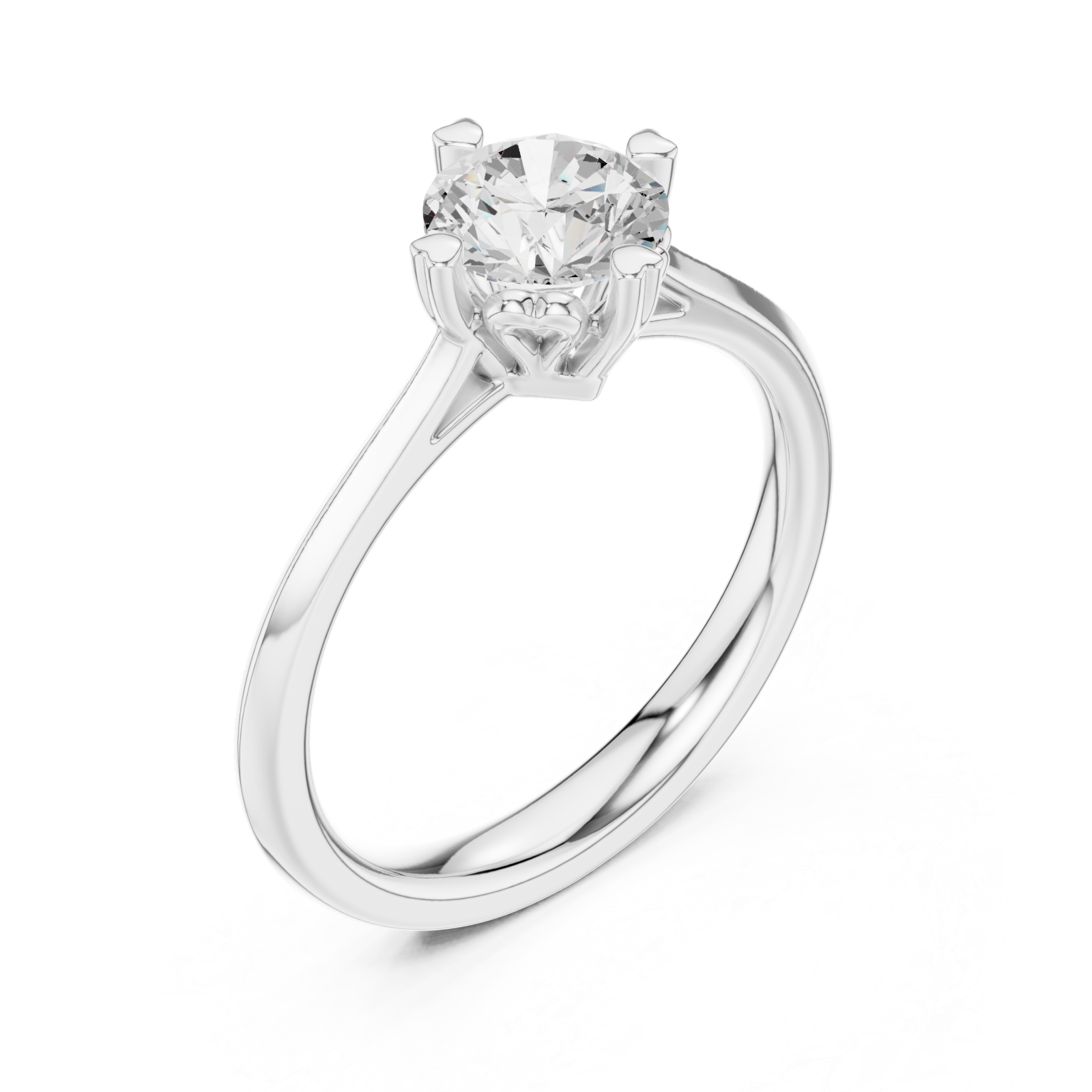  White Gold Everlight Embrace Classic Solitaire Engagement Ring Right View