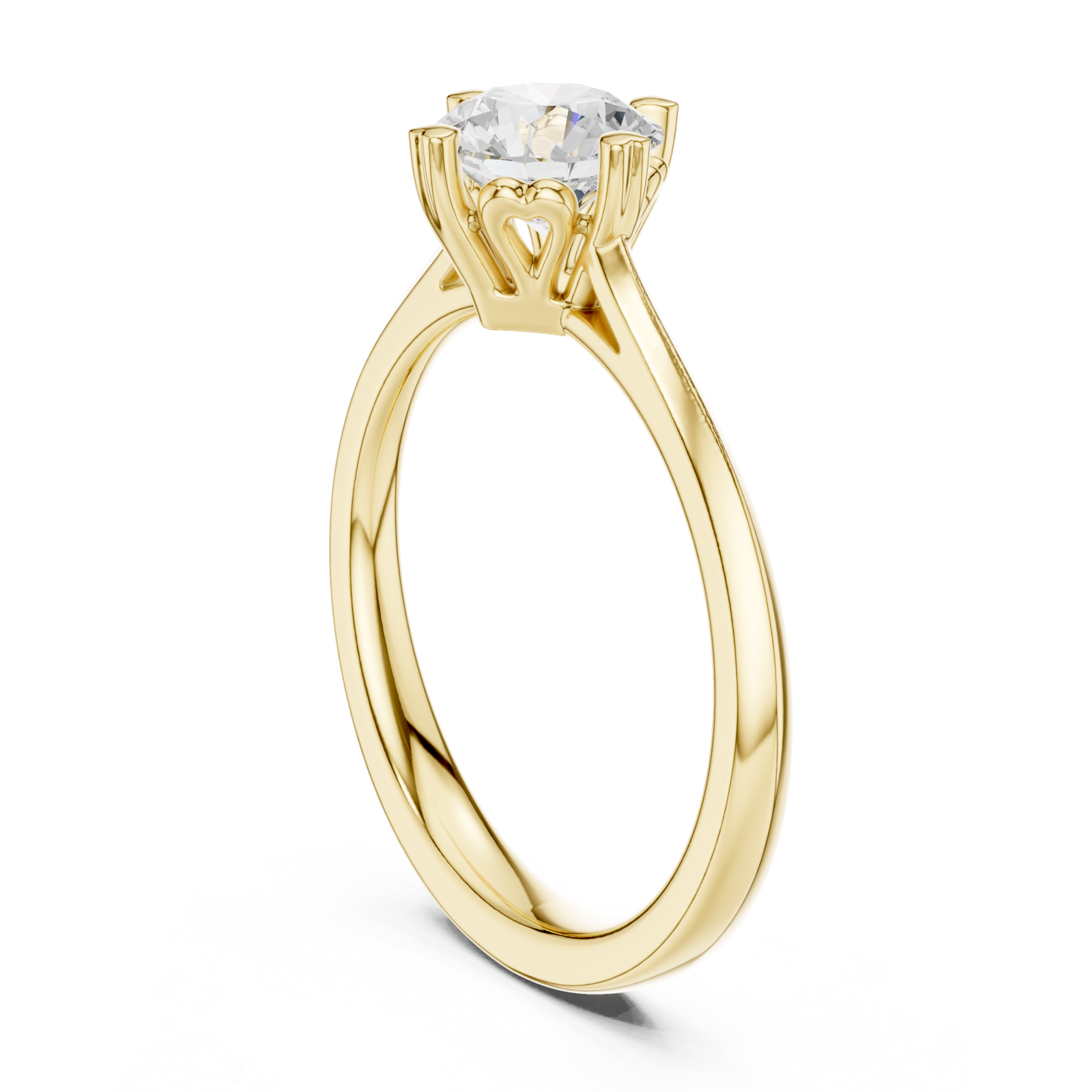  Gold Everlight Embrace Classic Solitaire Engagement Ring Left View