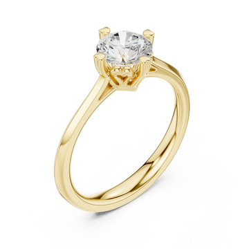 Gold Everlight Embrace Classic Solitaire Engagement Ring Right View