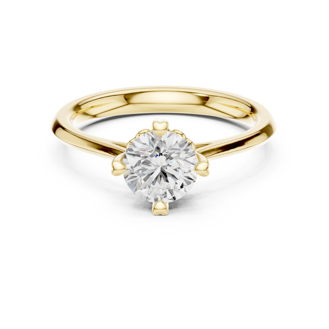 Gold Everlight Embrace Classic Solitaire Engagement Ring Right View