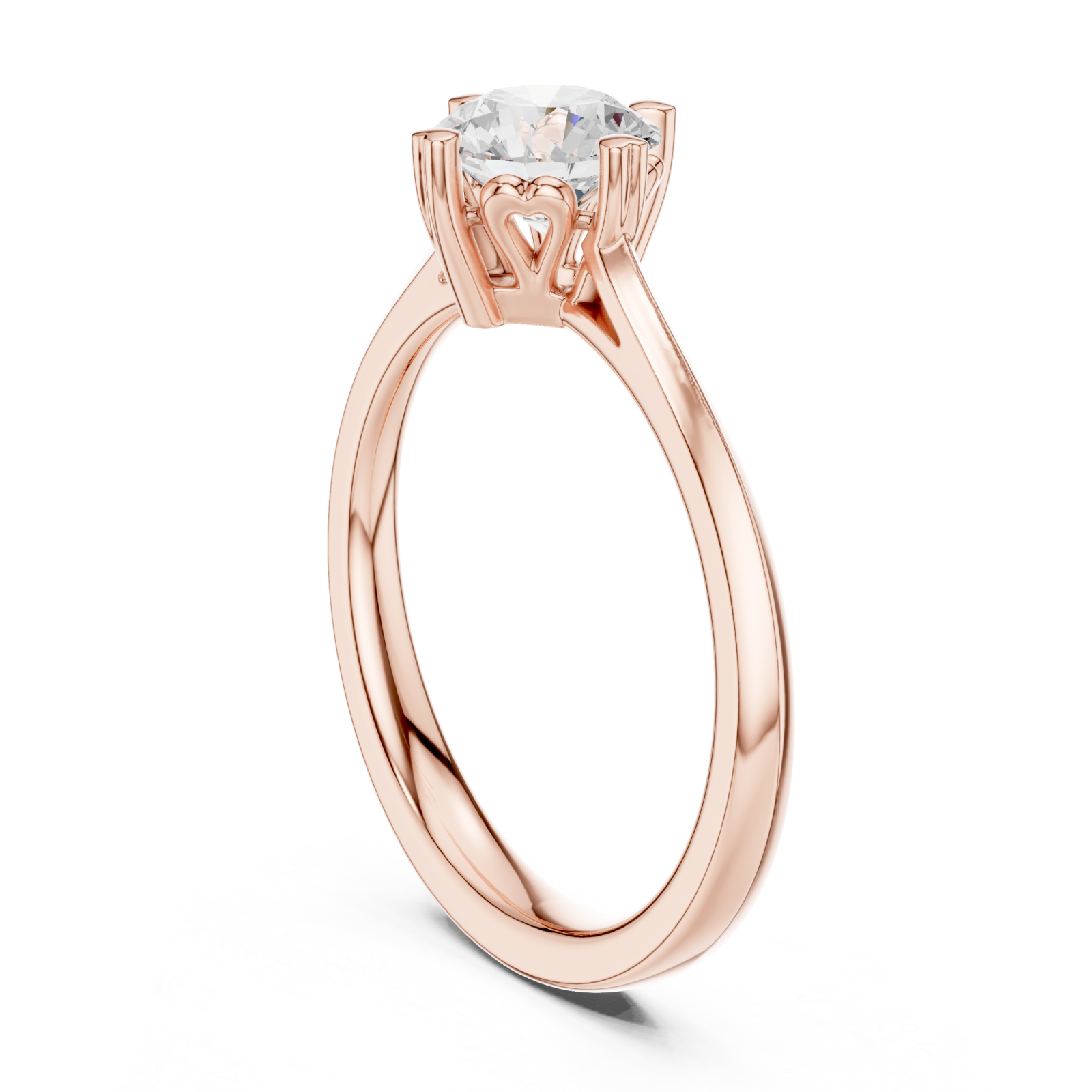  Rose Gold Pure Harmony Solitaire Engagement Ring Left View