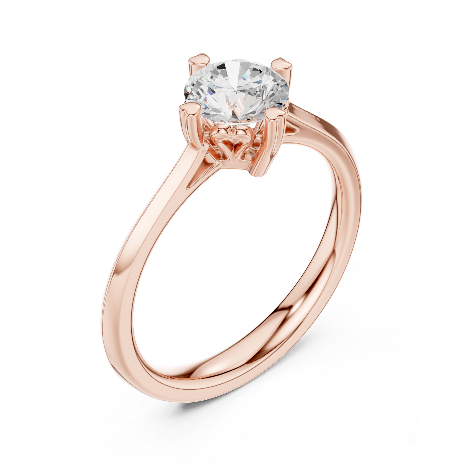  Rose Gold Pure Harmony Solitaire Engagement Ring Right View