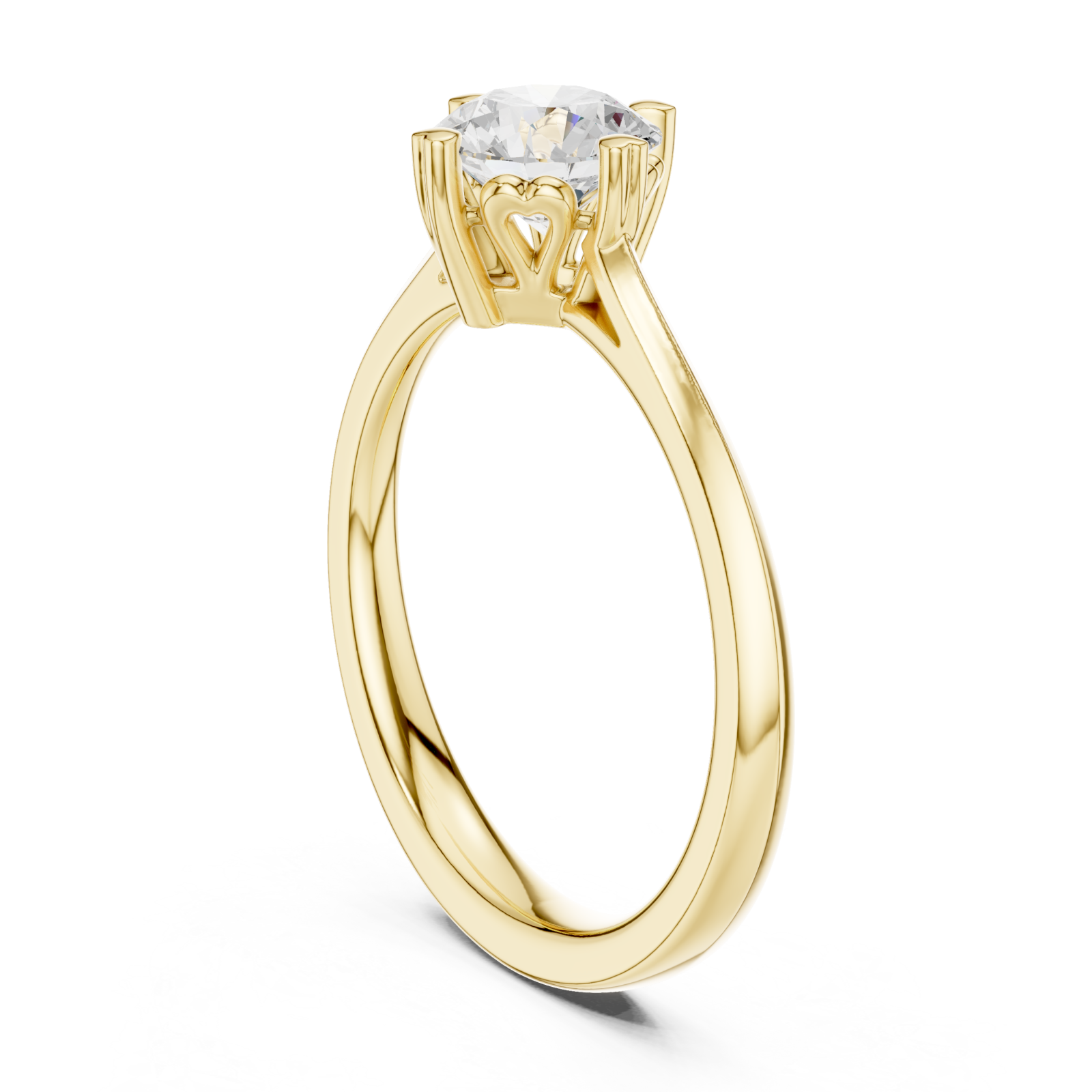  Gold Pure Harmony Solitaire Engagement Ring Left View