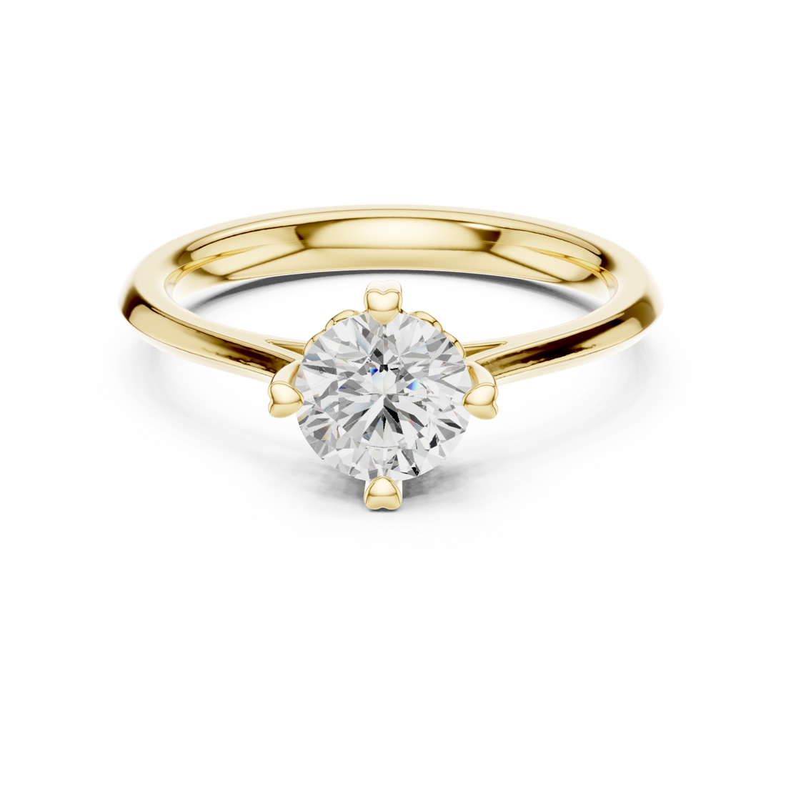 Gold Pure Harmony Solitaire Engagement Ring Right View