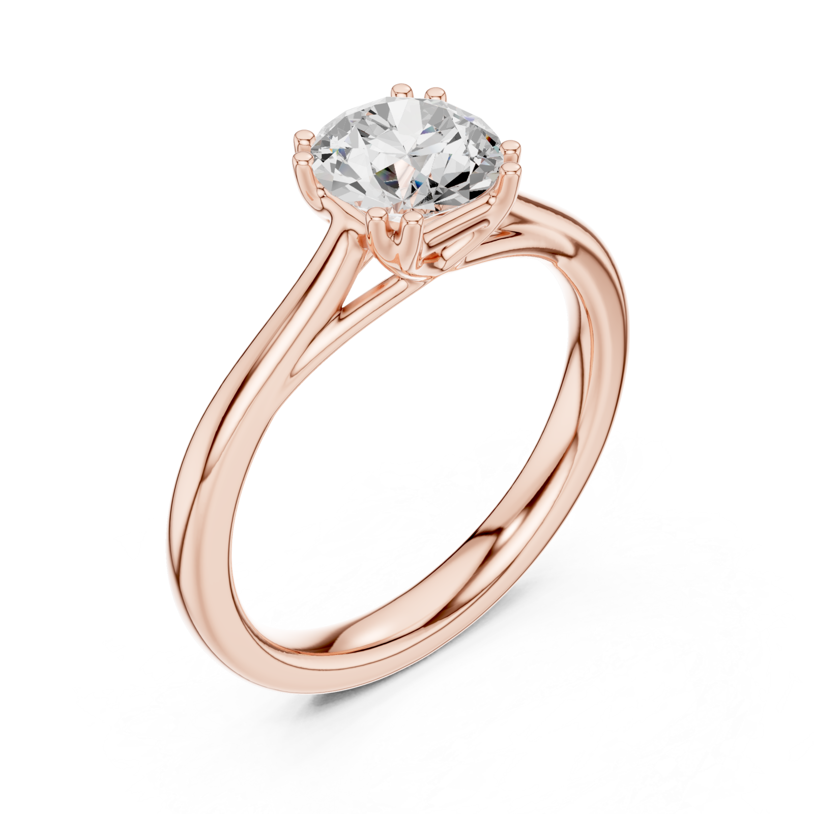  Rose Gold Tranquil Harmony Embrace Signature Solitaire Ring Right View