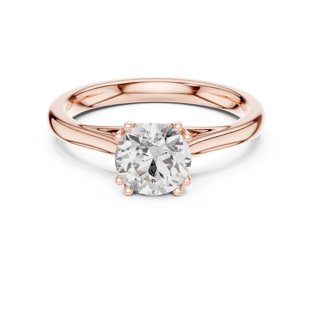  Rose Gold Tranquil Harmony Embrace Signature Solitaire Ring Right View
