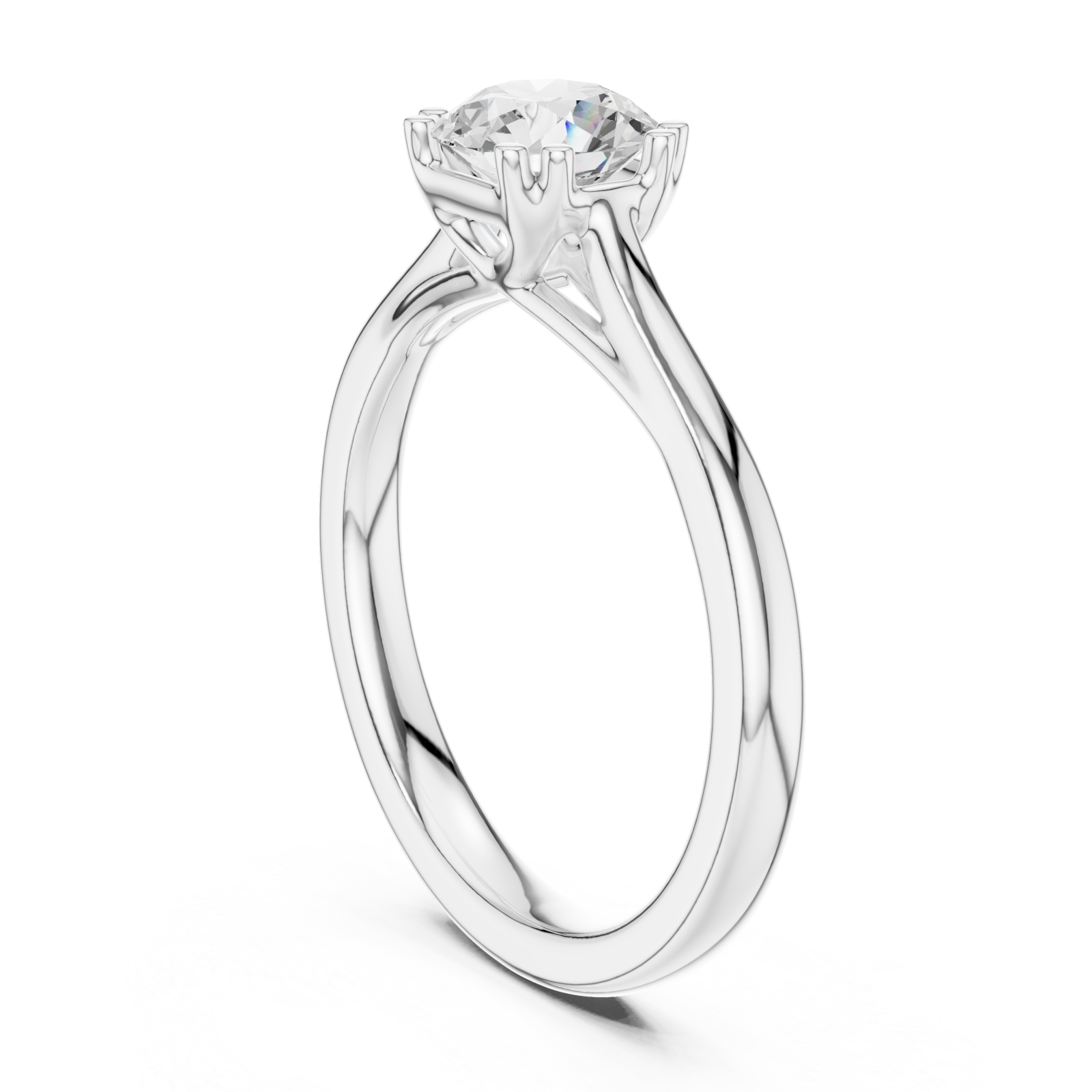  White Gold Eternal Arc Embrace Band Ring Left View
