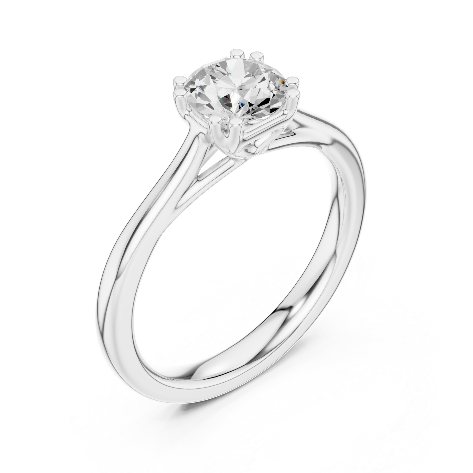  White Gold Eternal Arc Embrace Band Ring Right View