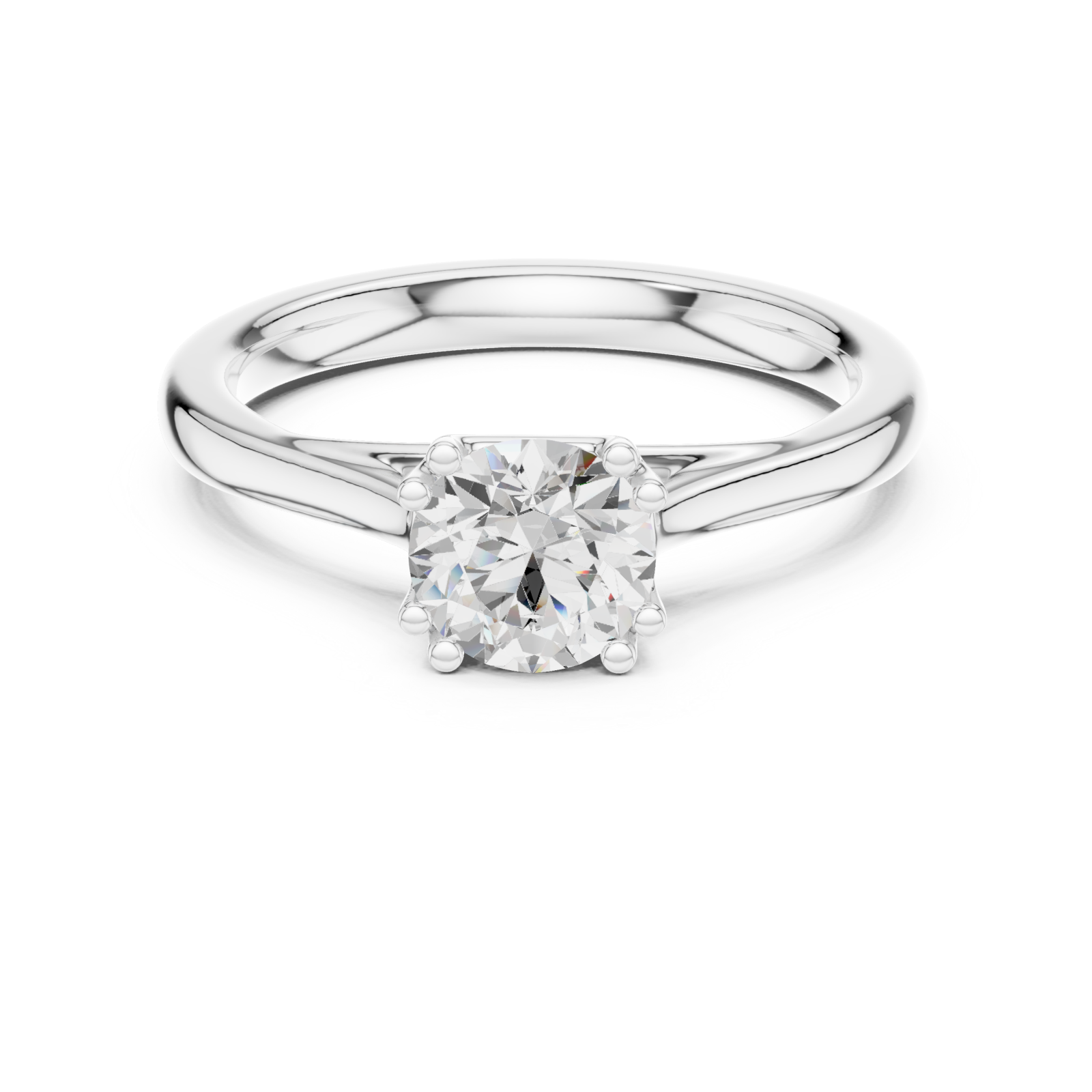  White Gold Eternal Arc Embrace Band Ring Front View