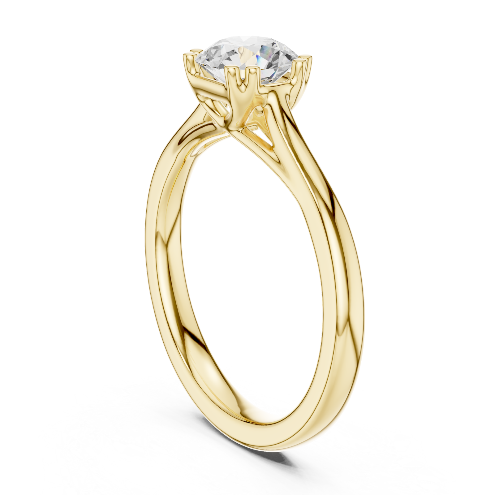  Gold Eternal Arc Embrace Band Ring Left View