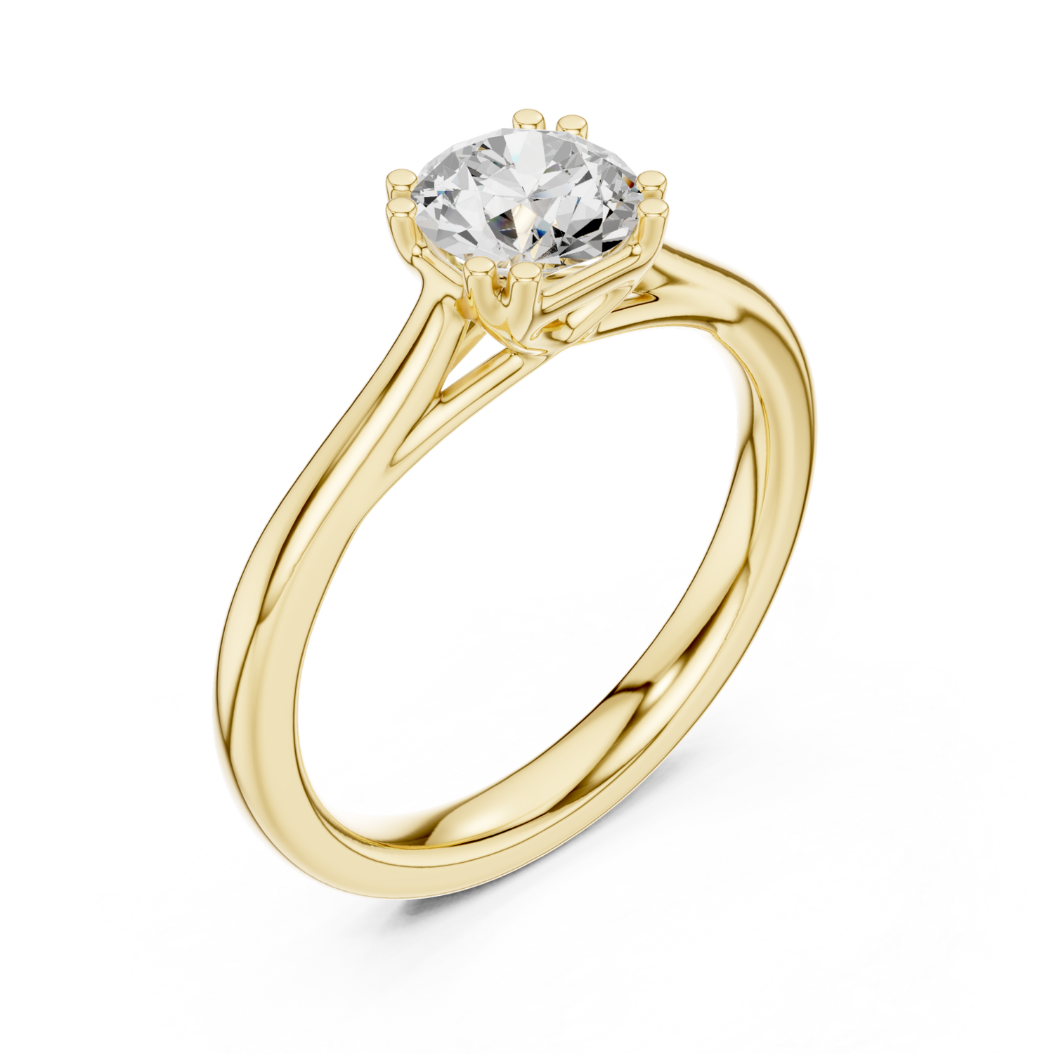 Gold Eternal Arc Embrace Band Ring Right View