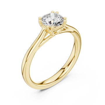 Gold Eternal Arc Embrace Band Ring Right View