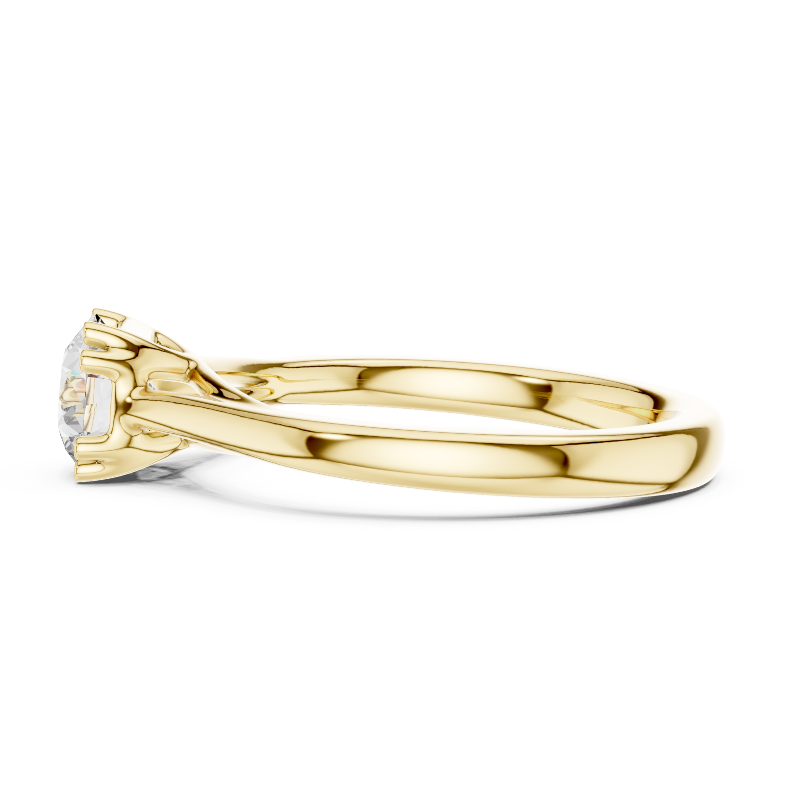  Gold Eternal Arc Embrace Band Ring Side View