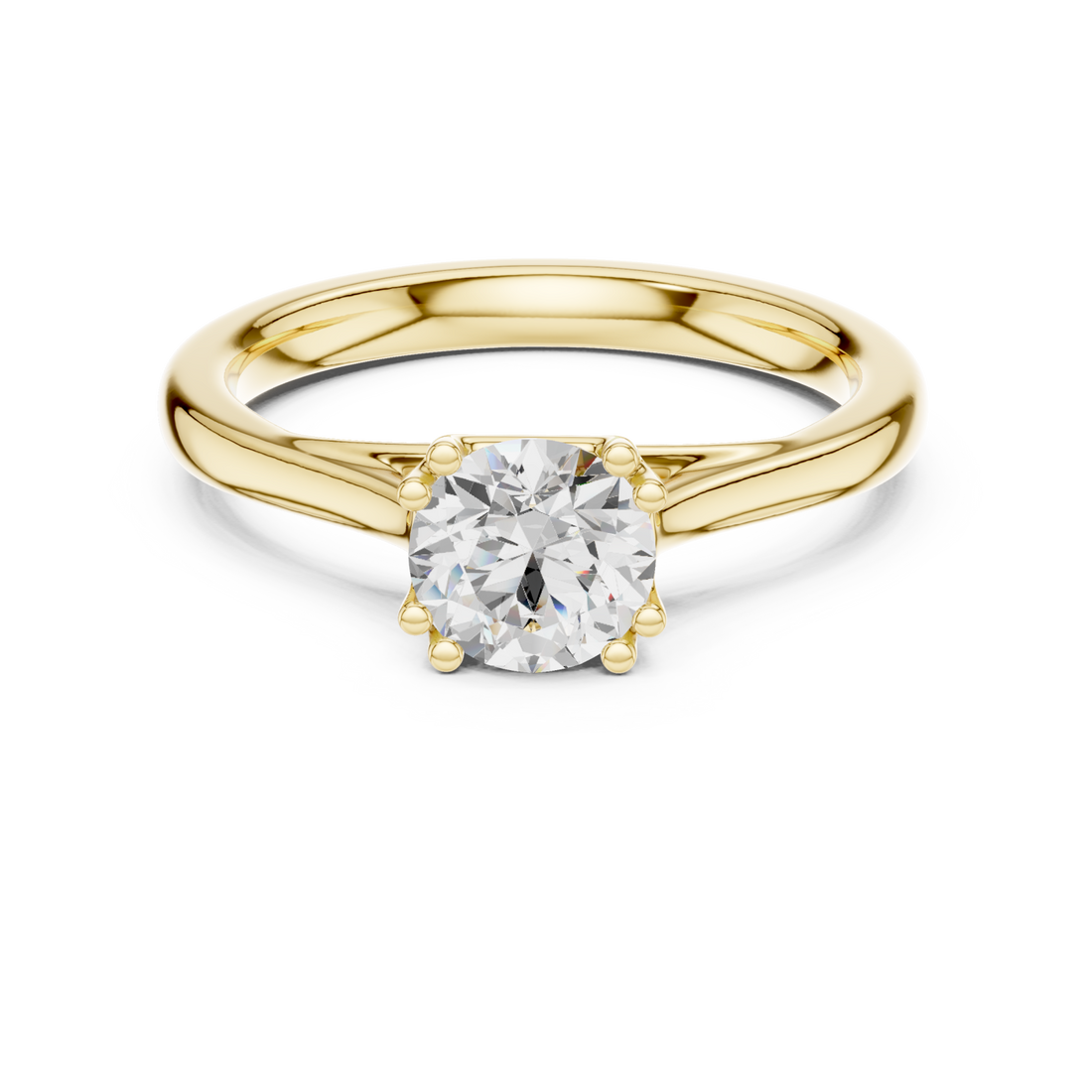 Gold Eternal Arc Embrace Band Ring Right View