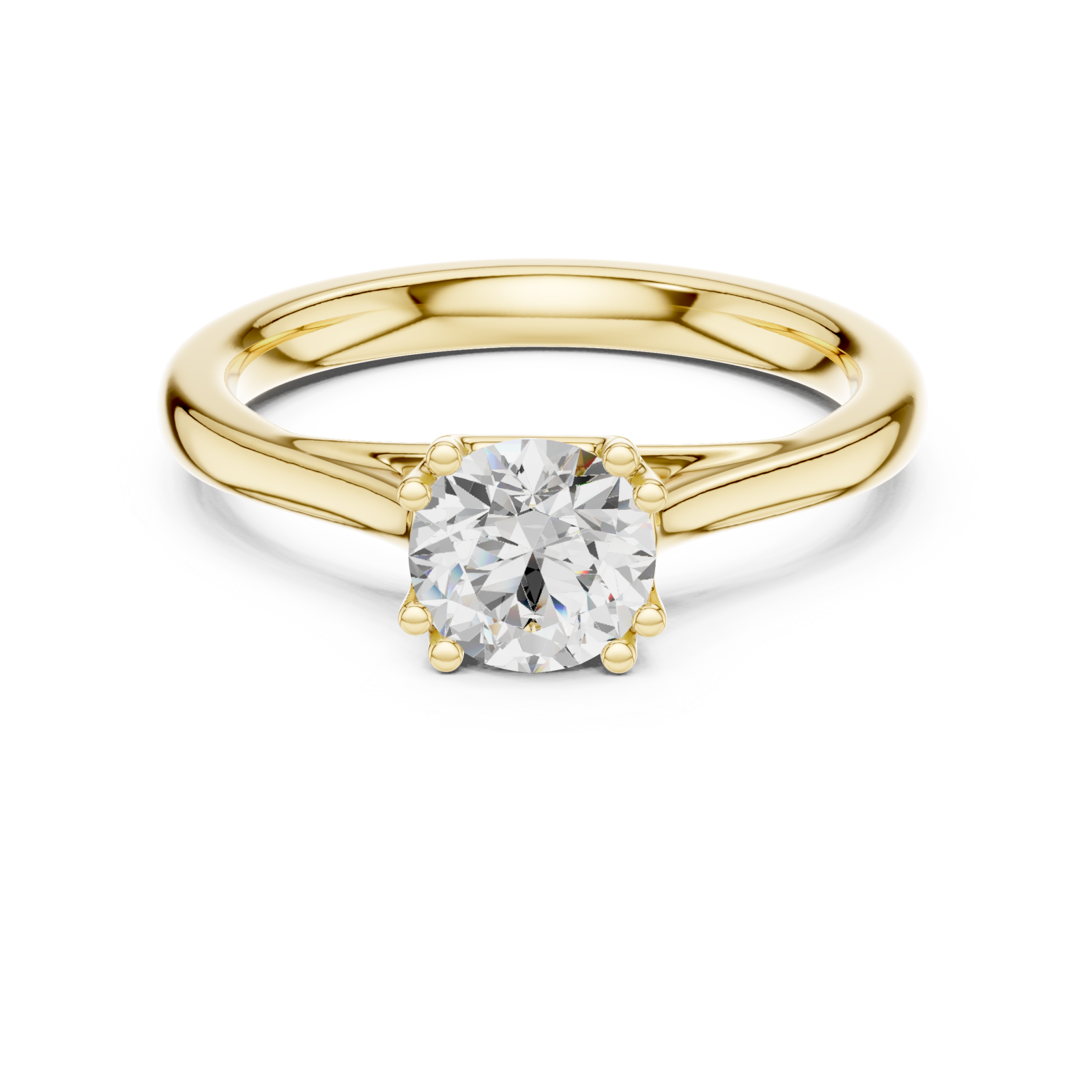  Gold Eternal Arc Embrace Band Ring Front View